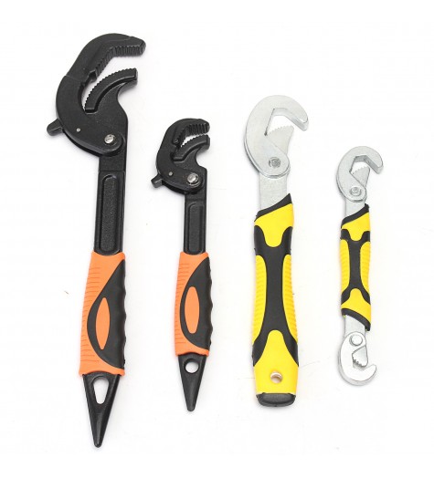 Multifunctional Universal Quick Snap Grip Adjustable Wrench Spanner Tools Kit